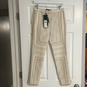BCBG “Tarik” Chic Geometric Patterned Pants